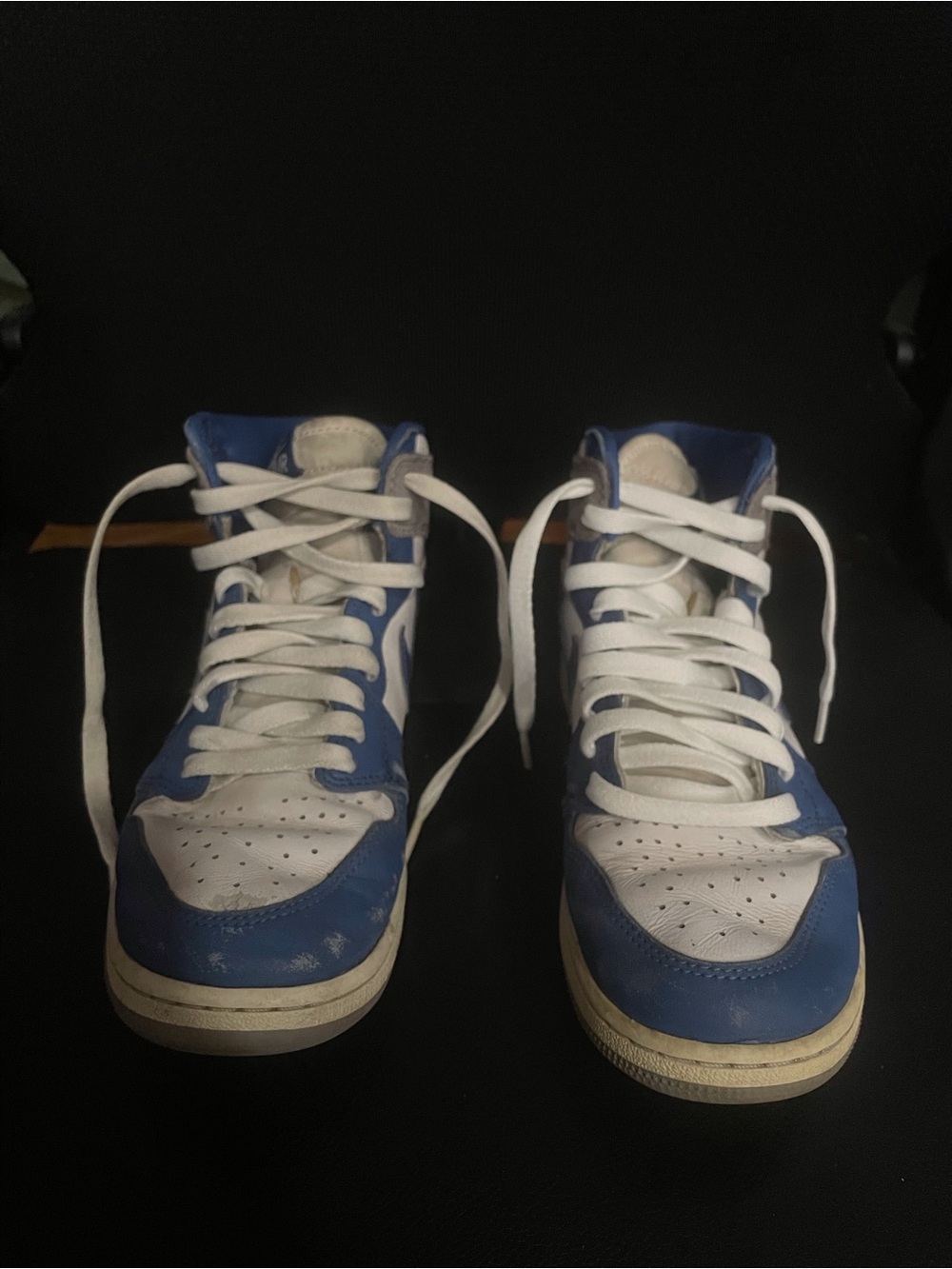 Nike Men’s High-Top Sneakers in Blue and White